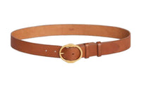 CELINE Solid Color Everyday Pin Buckle Leather Belts Women's Brown