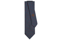 HERMES Darling Ties Men Dark Marine Blue/True Red