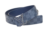 LOUIS VUITTON Initiales Leather Belts Men's Width  4cm