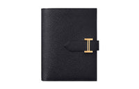 HERMES Bearn Epsom Calfskin Short Wallet Unisex 76 Bleu Indigo Indigo