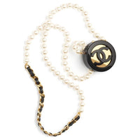 CHANEL Metal Necklaces Women's Black