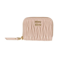 MIU MIU Nappa Leather Wallet Women's Pink