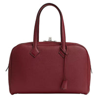 HERMES Taurillon Clemence Leather Handbag Unisex 55 Rouge Hermes Red