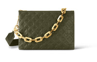 LOUIS VUITTON Coussin Lambskin Crossbody Bag Shoulder Bag Medium Size Women's Khaki