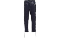 MIU MIU Leather Pants Women's Blue