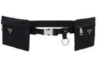PRADA Nylon Fabric Fanny Pack Unisex Black