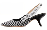 DIOR J'Adior Irregular Heel High Heels Women's Black White