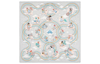 HERMES Silk Scarves Women's Gray