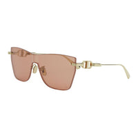 DIOR Square Sunglasses Women's Gold