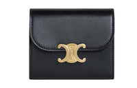 CELINE Shiny Smooth Lambskin Wallet Women's Black