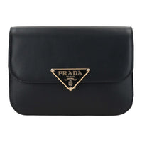 PRADA Calfskin Crossbody Bag Shoulder Bag Women's Black