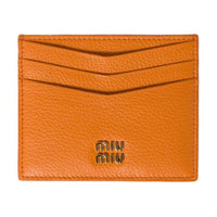 MIU MIU Calfskin Card Holder Women's African Daisy