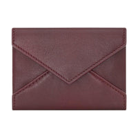 SAINT LAURENT Calfskin Combined With Lambskin Wallet Women's Burgundy