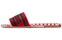 DIOR Dway Totem Slide Slippers Women's Red