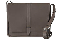 HERMES Steve Light Junior Cow Leather Shoulder Bag Men's 8F Gris ÉTain Tin Gray