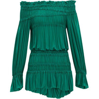 SAINT LAURENT Long Sleeved Dress Women's Green