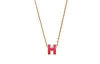 HERMES POP H Collection Metal Necklaces Women's Mexico Pink