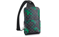 LOUIS VUITTON Sling Bag Avenue Damier Graphite Pixel Green