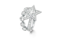 CHANEL 18K White Gold Rings Women's Silver