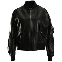PRADA Leather Jacket Women's Black