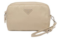 PRADA Fabric Clutch Women's Desert Beige