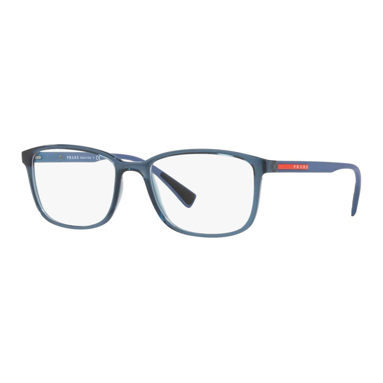 PRADA Acetate Rectangular Eyeglass Frames Men's Blue