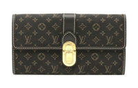 LOUIS VUITTON Canvas With Leather Wallet Unisex Charcoal