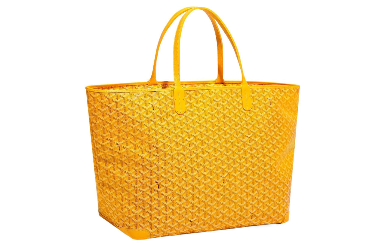 GOYARD Artois Canvas With Leather Tote Bag Shopping Bag Shoulder Bags Handbags Large Size Unisex Yellow
