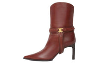 CELINE Verneuil Ankle Boots Women's Burgundy