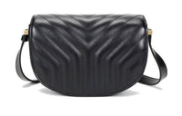 SAINT LAURENT Leather Shoulder Bag Women's Black
