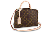 LOUIS VUITTON Petit Palais Coated Canvas Handbag Handbag Women's Brown