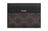 CELINE Cow Leather Card Holder Men's Black