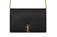 SAINT LAURENT Monogram Calfskin Wallet, Shoulder Bag, Crossbody Bag Women's Black