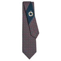 HERMES Silk Ties Men's Navy/Sky/Blush
