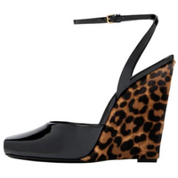 SAINT LAURENT La Scandale Wedge Sandals Women's