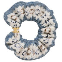 CELINE Scrunchy Fair Isle In Wool And Brass With Gold Finish