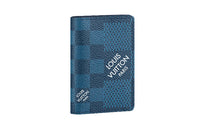 LOUIS VUITTON Pocket Organizer Damier Graphite Navy