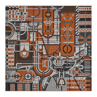 HERMES Cashmere Shawls Men's Orange