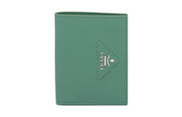 PRADA Leather Wallet Small Size Women's Green