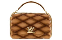 LOUIS VUITTON Cow Leather Handbag Shoulder Bag Crossbody Bag Women's Brown