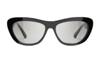 CHANEL Plastic Cat Eye Sunglasses Women's Black
