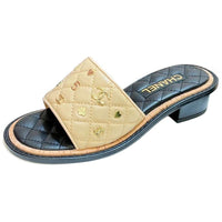 CHANEL Slide Slippers Women's Light Yellow