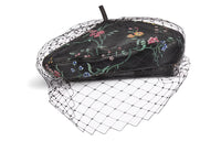 DIOR Leather Berets Women's Black