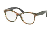 PRADA Plastic Rectangular Eyeglass Frames Women's Brown