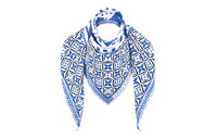 LOUIS VUITTON Silk Scarves Women's Blue
