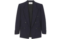 SAINT LAURENT FW23 Coat Women's Blue