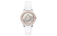 DIOR Wrist Watch Automatic Mechanical Movement Crocodile Leather Strap White Dial Women's