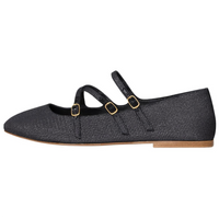 CELINE Flat Mary Jane Shoes Women's Black