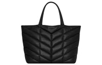 SAINT LAURENT PUFFER Napa Lambskin Handbag Regular Men's Black