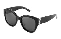 SAINT LAURENT Eyewear Logo plaque Round frame Sunglasses